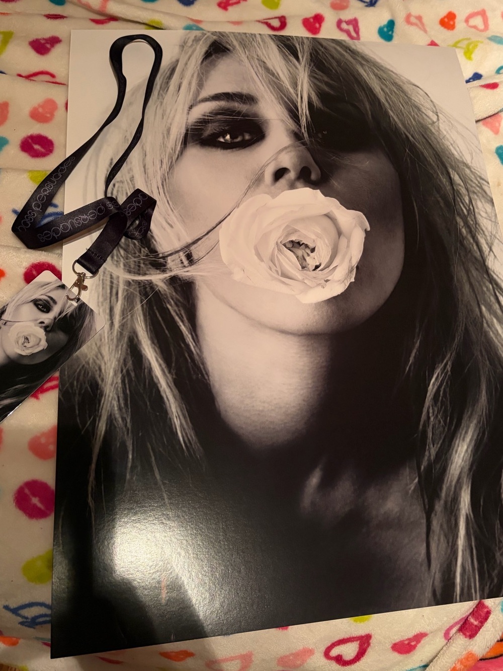 Black and White Floral Pop Art Wall Poster - Women Accessories